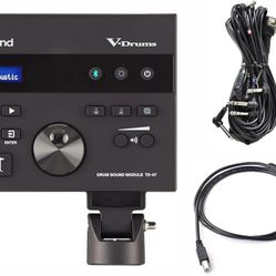 Roland V-Drum TD-07KX Cymbals, Module, wiring Harness, Bass Drum Pedal, and Hi Hat Pedal (New in Boxes) Bundle