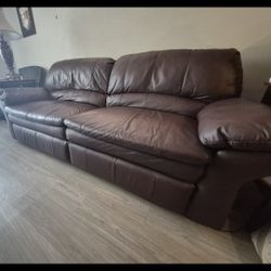 Reclining Leather Sofa 
