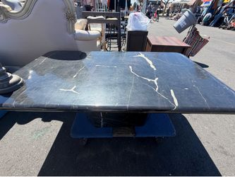 Vintage Marbled Lacquer Black table