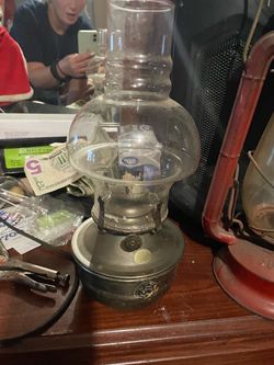 Vintage Oil Kerosene Lantern with Glass Globe