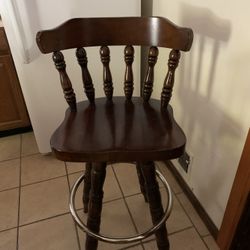 Wooden Swivel Bar Stool 1/3 Sell as a Set or Separate 