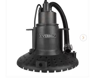 New Everbilt 1/4 HP Submersible Pool Cover Pump, Vertical Water lift of 38 Feet