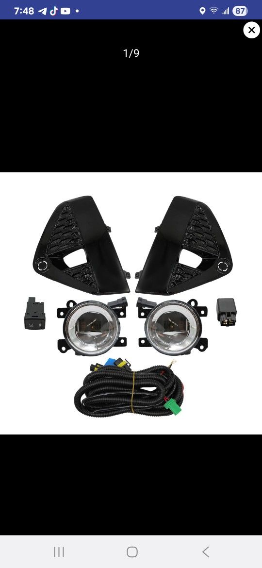 : Fog Light Assembly Compatible with Murano 2019 2020 2021 Fog Lights Bumper Lamp w/Switch+Bezel+WiresLeft & Right NI1038165 NI1039165 NI1038164 NI103