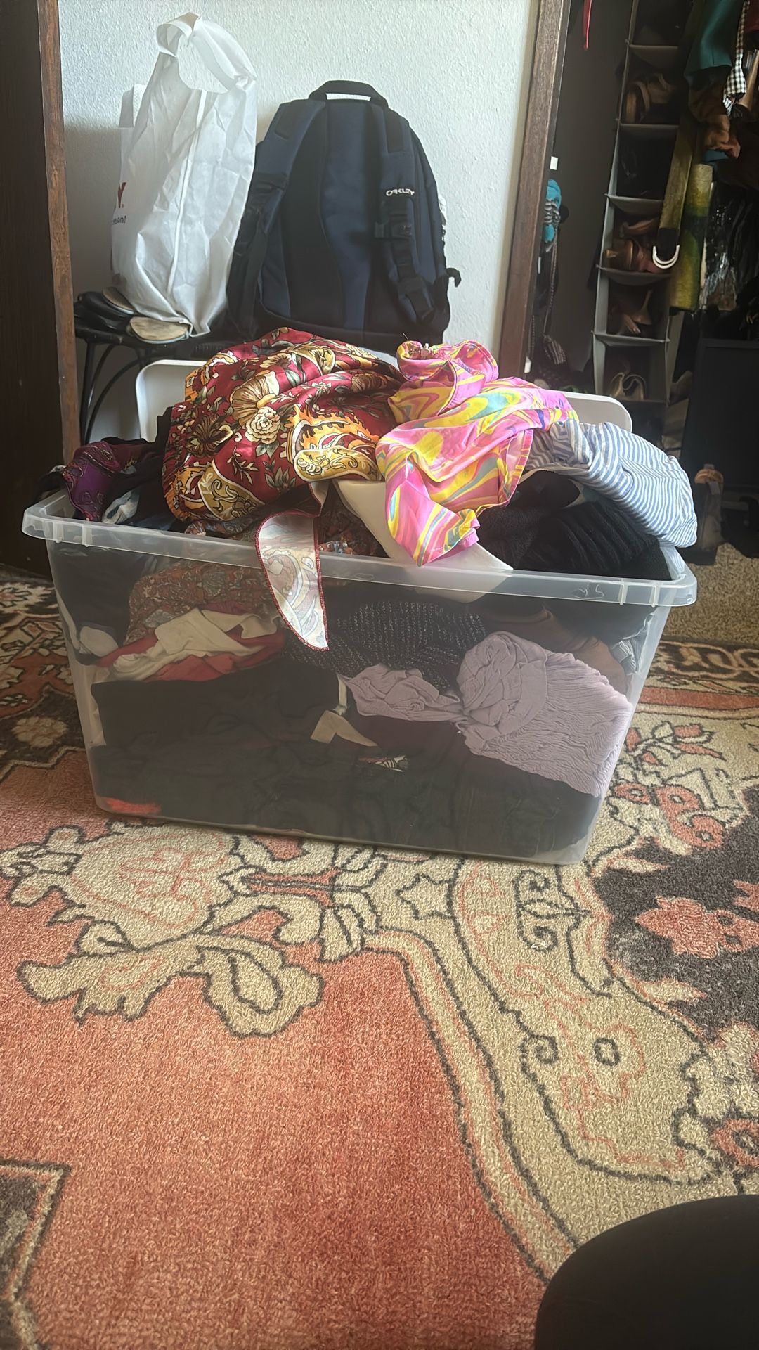 $45 OBO Bucket Full Of Clothes Sizes Range Small To medium