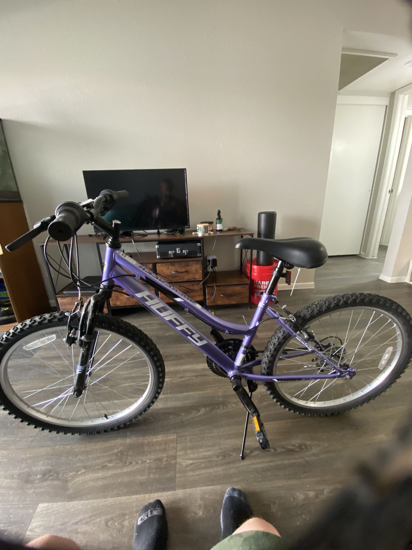 Purple Huffy Mountain Bike