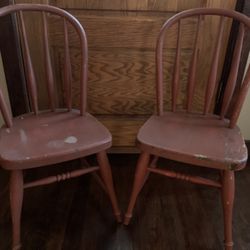 Vintage Childs wood chairs