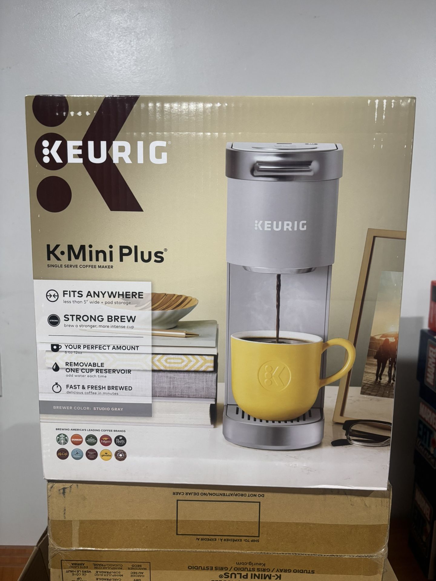 Keurig K-Mini Plus Single Serve, K-Cup Pod Coffee Maker, Gray