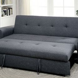 🔥🔥Brand New Plush Grey Futon Sofa Sleeper 🔥🔥