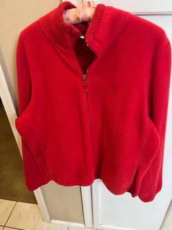 Kim Rogers Red Full-Zip Fleece Jacket