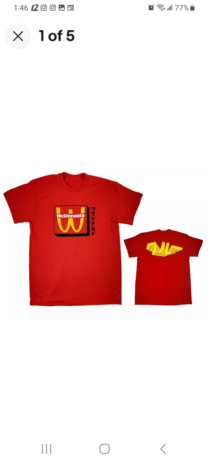 McDonald's WcDonald's 2024 Employee T Shirt Sizes Small - Large 
