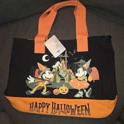Mickey and Minnie mouse halloween tote bag