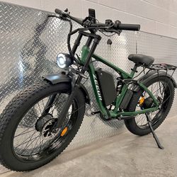 ✅ BRAND NEW - Full Suspension S1 Dual Motor(2x1000W=2000W Total) Electric Ebike, Mountain Bike (26x4.0) ⚡️🚀⚡️37 Mph Top Speed! (Black/Matte)