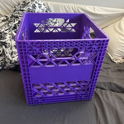 one new ultra violet heavy duty plastic super crate ideal for 12” vinyls records tall square milk crate