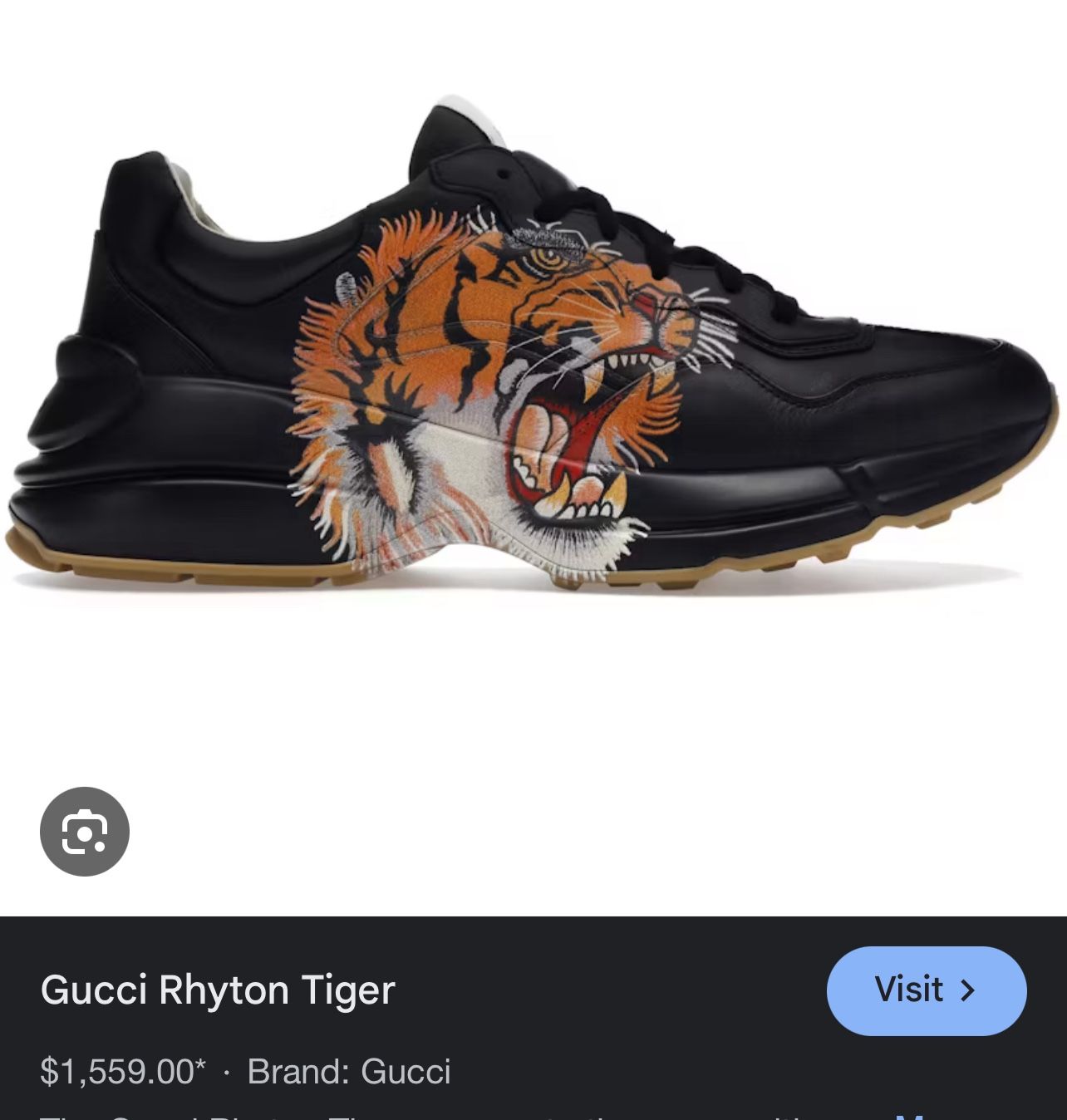 Gucci Rhyton Tiger Runners Size Men’s 9 Trades Only Slightly Used Dust Bag Included