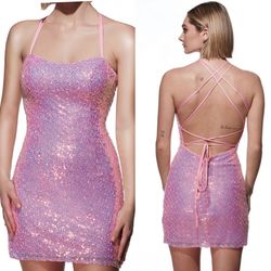 New With Tags Alyce Paris Sequin Short Formal Dress & Homecoming Dress $75.00