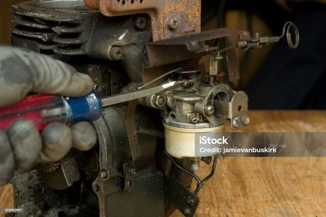 small engine repair shop only