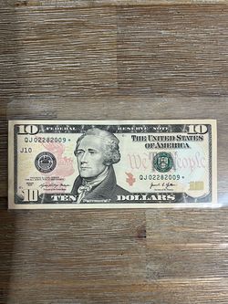 2021 $10 Star Note ⭐️ Birthday Date Serial Number Federal Reserve Bill