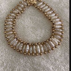 14k Gold Fresh Water Pearl Bracelet 