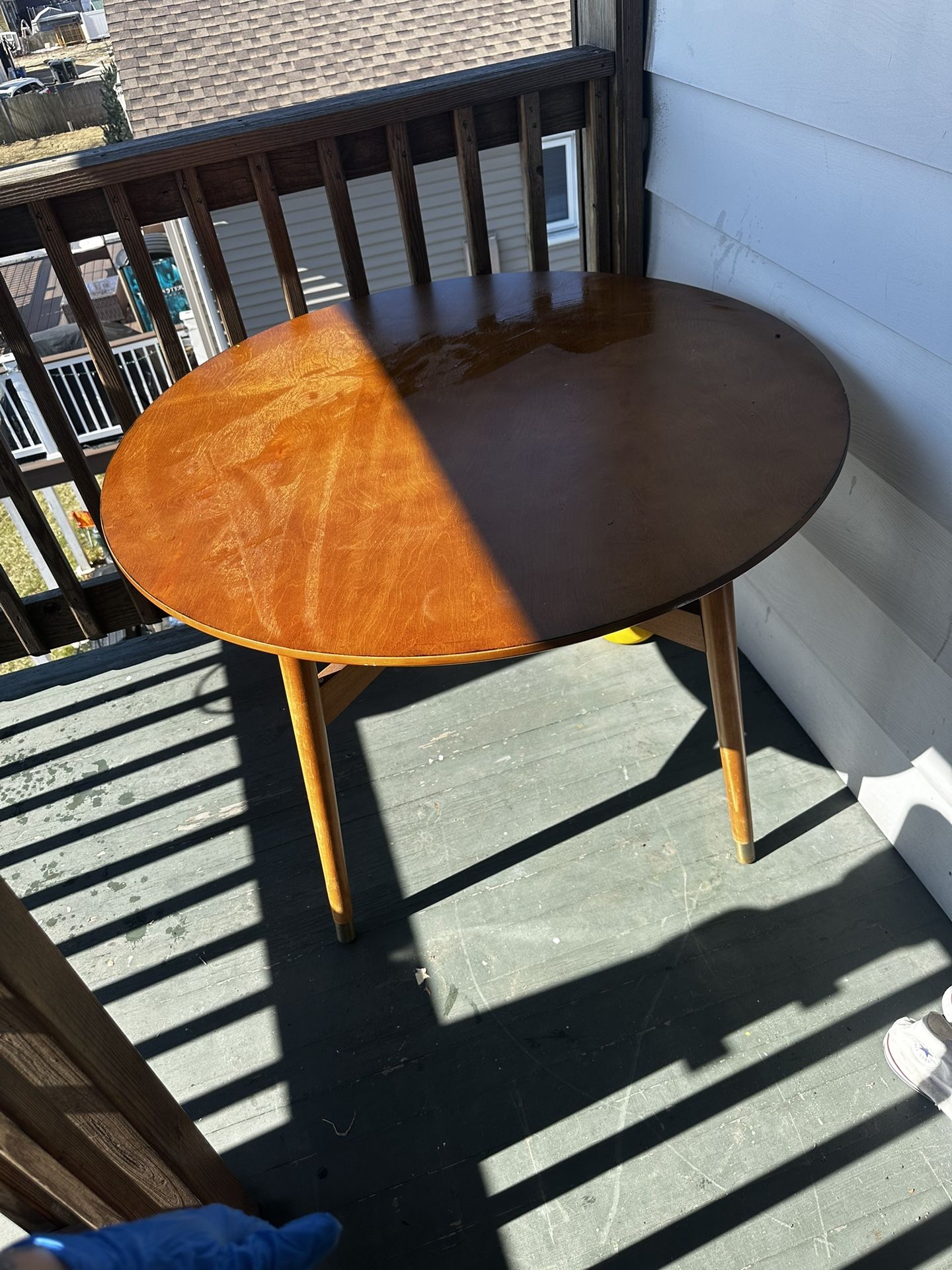 Table With Two Cushioned Seats