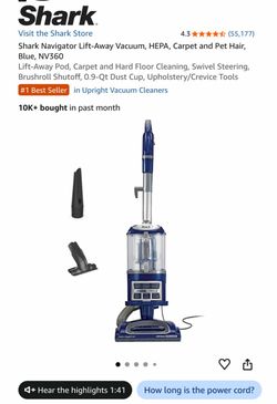 Shark Navigator Lift-Away Vacuum NV360