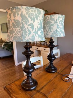 Solid wood lamp set