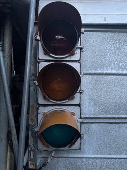 Vintage traffic light