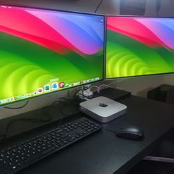 Apple Mac Mini System $280 - Complete System - Dual 24" Widescreen - OSX Sequoia 15.7.3 - 2025-26