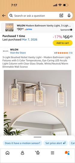 Brand new bathroom light fixture