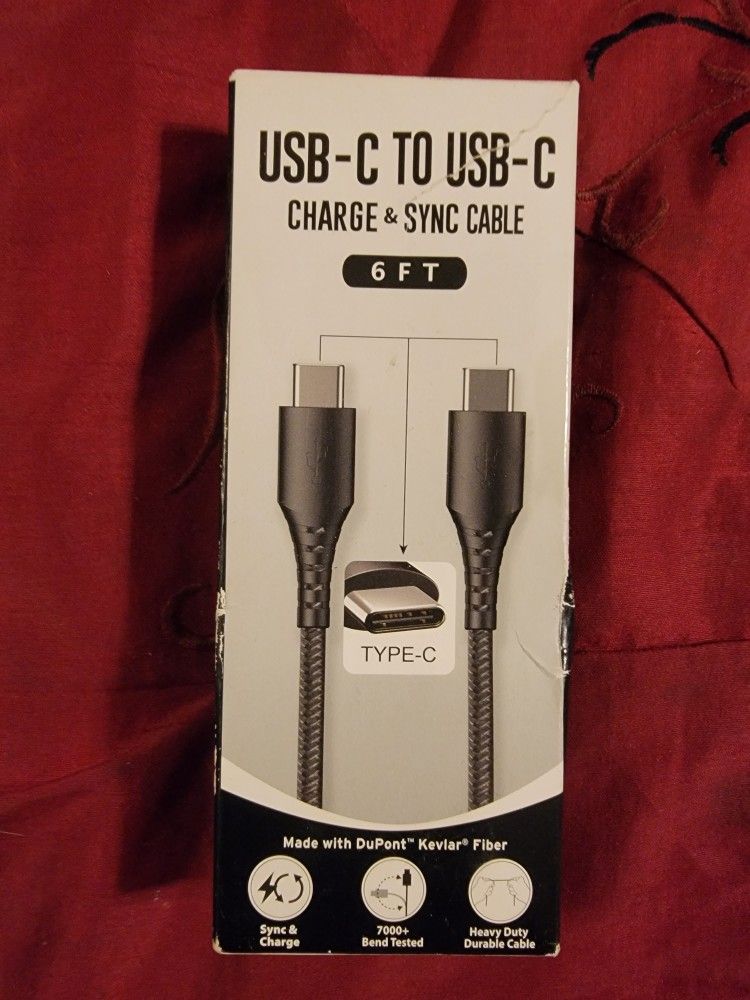 USB-C TO USB-C CHARGE & SYNC CABLE