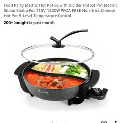Food Party Electric Hot Pot with Divider 6L