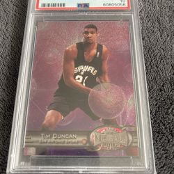 1997 Metal Universe Tim Duncan PSA 10