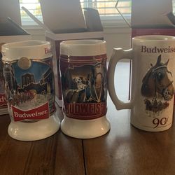 Budweiser steins
