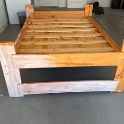 Wood bed frame