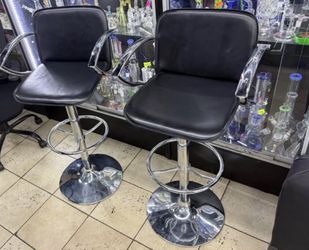 Black Leather Bar Stools