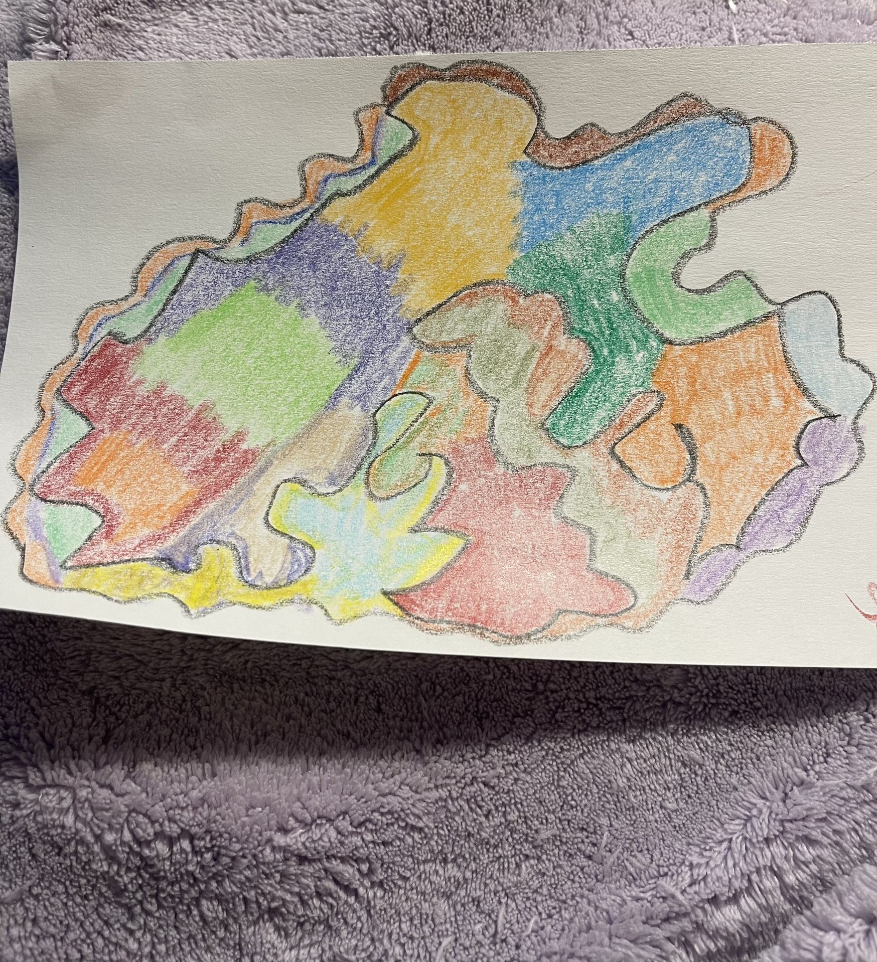 Vivid Colorful Abstract Drawing