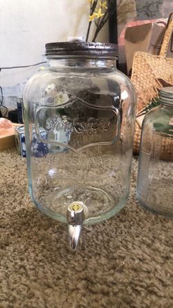 Large Mason Jar with pouring spout