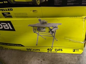 Table saw with folding stand