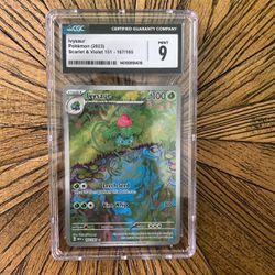 CGC 9 ivysaur full art rare Pokémon card