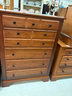 5 Drawer Tall Chest in Cherry Finish $175