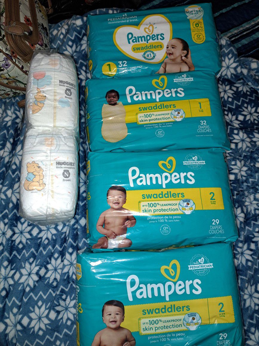 Diaper purge Pampers & Huggies Newborn Sz 1 & 2