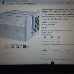 Midea 8000 BTU Window Air Conditioner.. Brand New