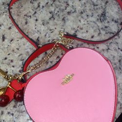 Coach heart Shapped Cross Body Bag 