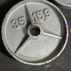 pair of 35 pound olympic weight plates 