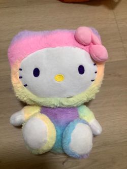 hello kitty rainbow plushie
