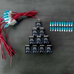 30pc Automotive Relay: 12V DC 30/40A Copper Wire EH5P1C00 15amp Fuse Inline New