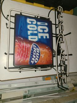 GLASS TUBE NEON LIGHT BUD LIGHT.. WORKS GREAT TEST IT BEFORE U BUY IT..