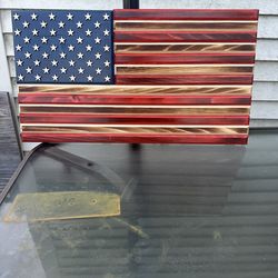 13x24 wooden American flag