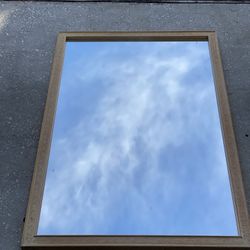 Solid Made In USA 3 By 4 Feet Glass Framed Mirror