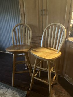 Solid Wood Swivel Stools