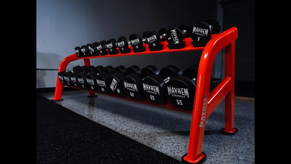 Mayhem Fitness 80-125lb Urethane Dumbbell Set